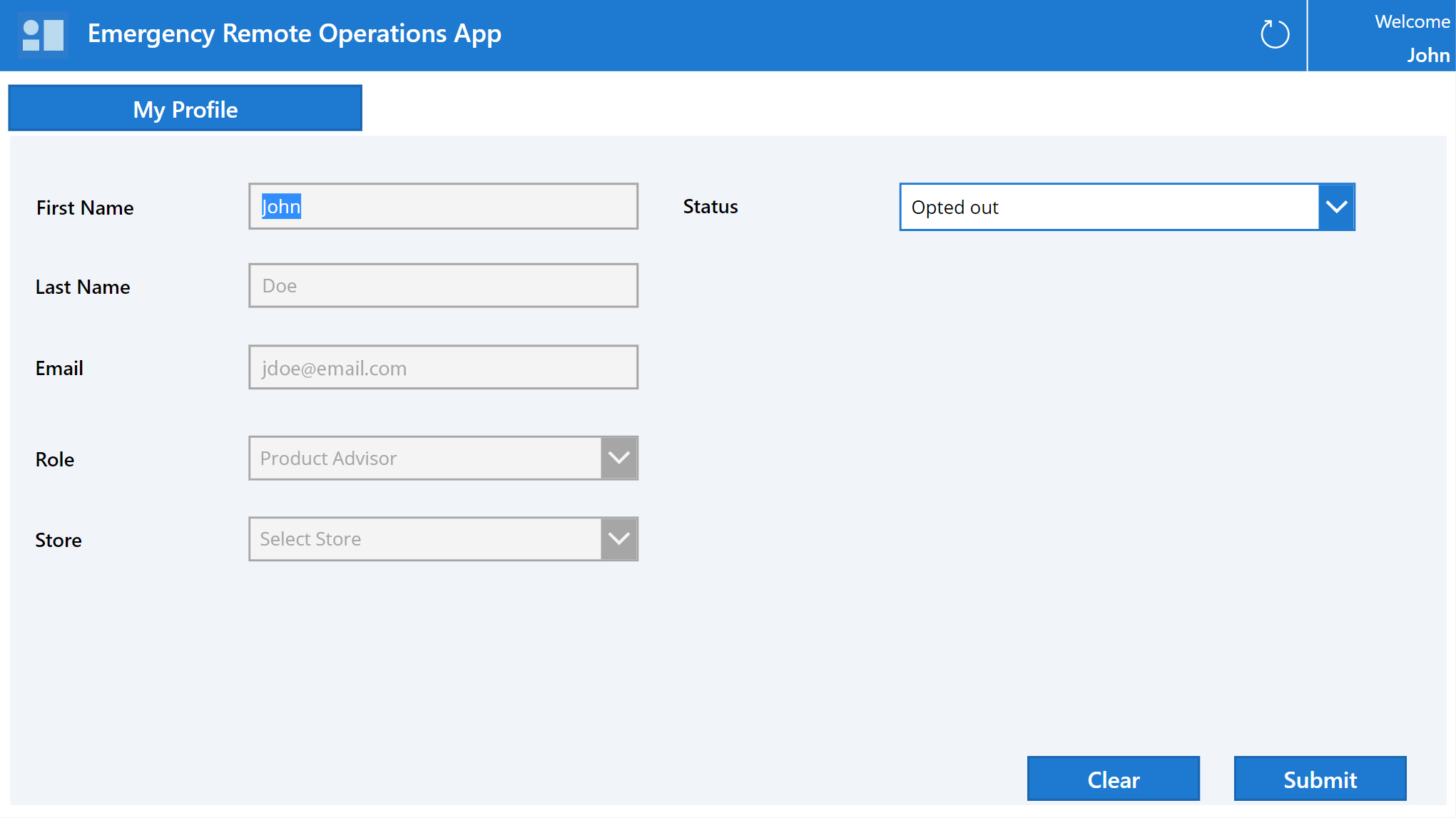 Figure 3: Store Associate Profile (Opted Out) Figure 4: Store Associate Profile (Opted In)