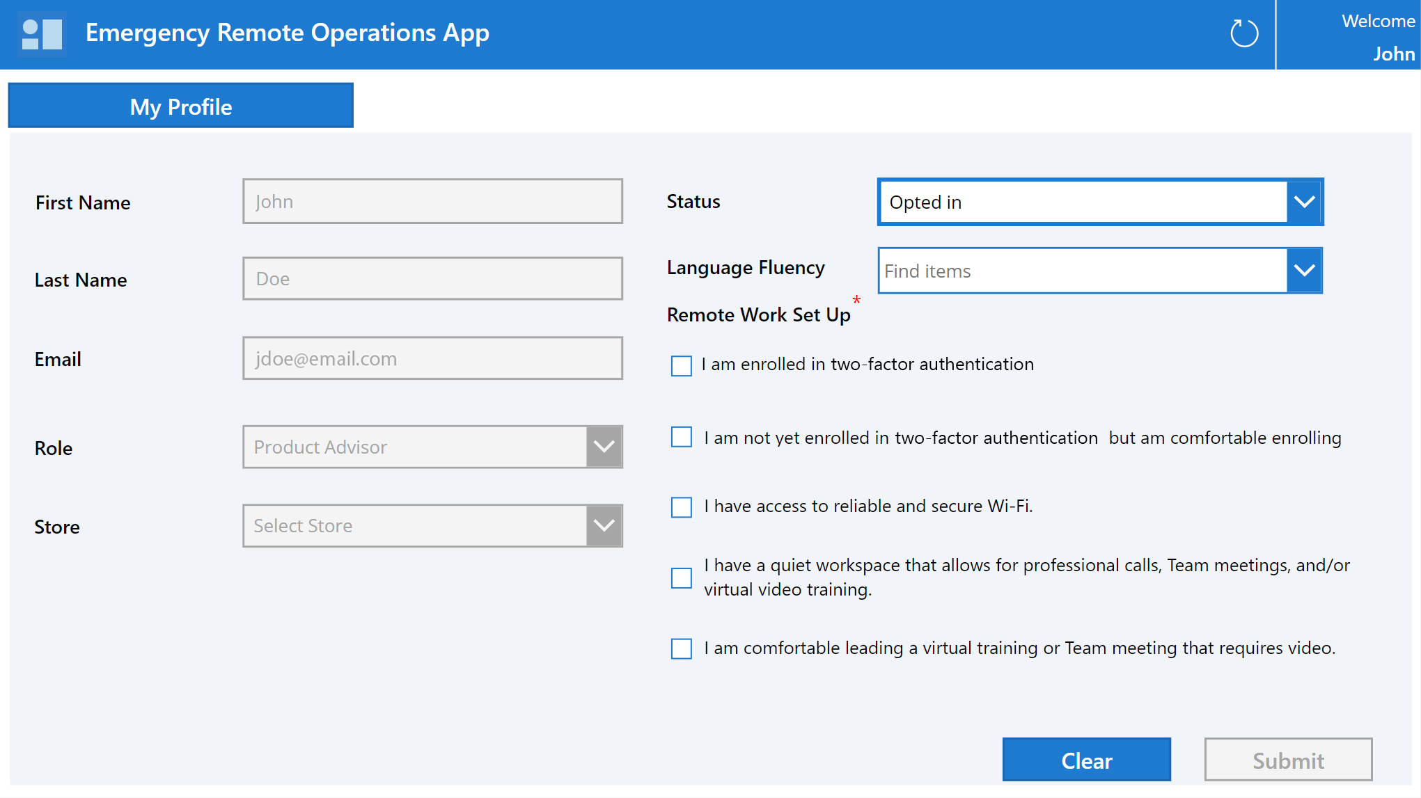 Figure 3: Store Associate Profile (Opted Out) Figure 4: Store Associate Profile (Opted In)