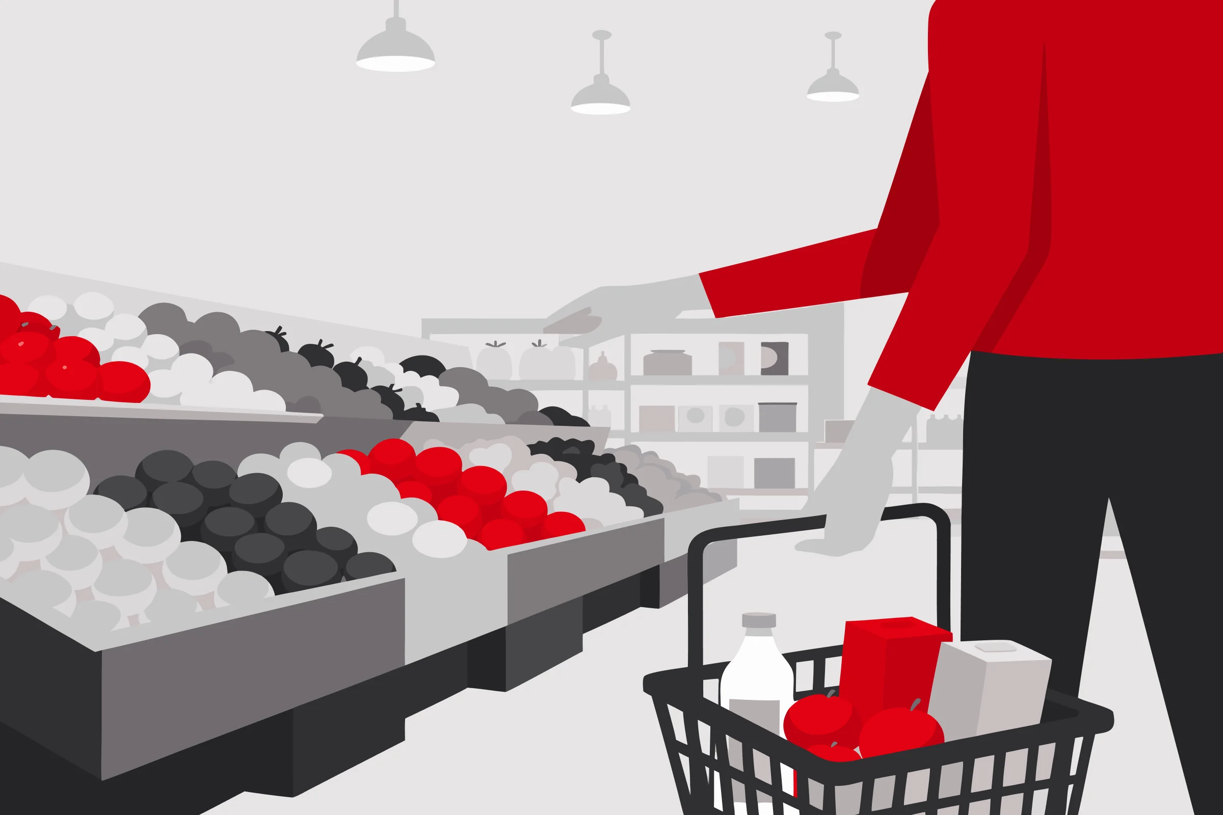 Real-time reporting for an organic supermarket chain